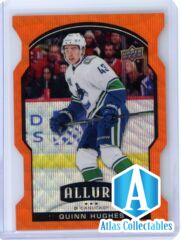 2020-21 Allure Quinn Hughes Orange Slice Die-Cut Parallel - Vancouver Canucks